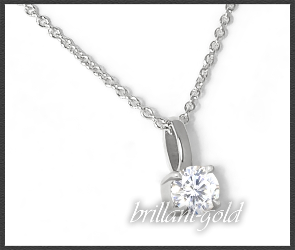 Diamant Anhänger & Kette 585 Gold; 0,39ct